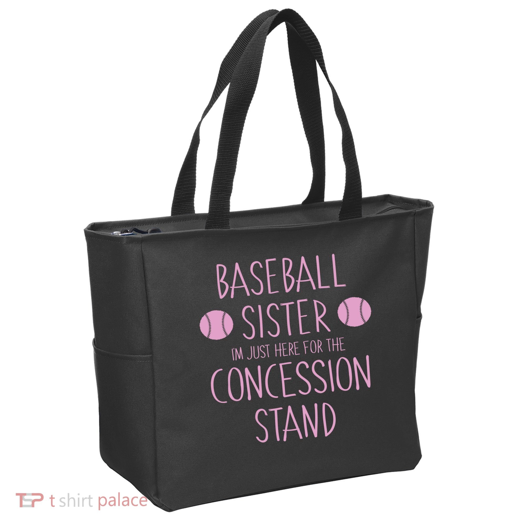 Baseball Sister I'm Just Here For The Concession Stand Tote Bag