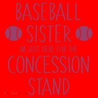 Baseball Sister I'm Just Here For The Concession Stand Santa Hat thumb 1