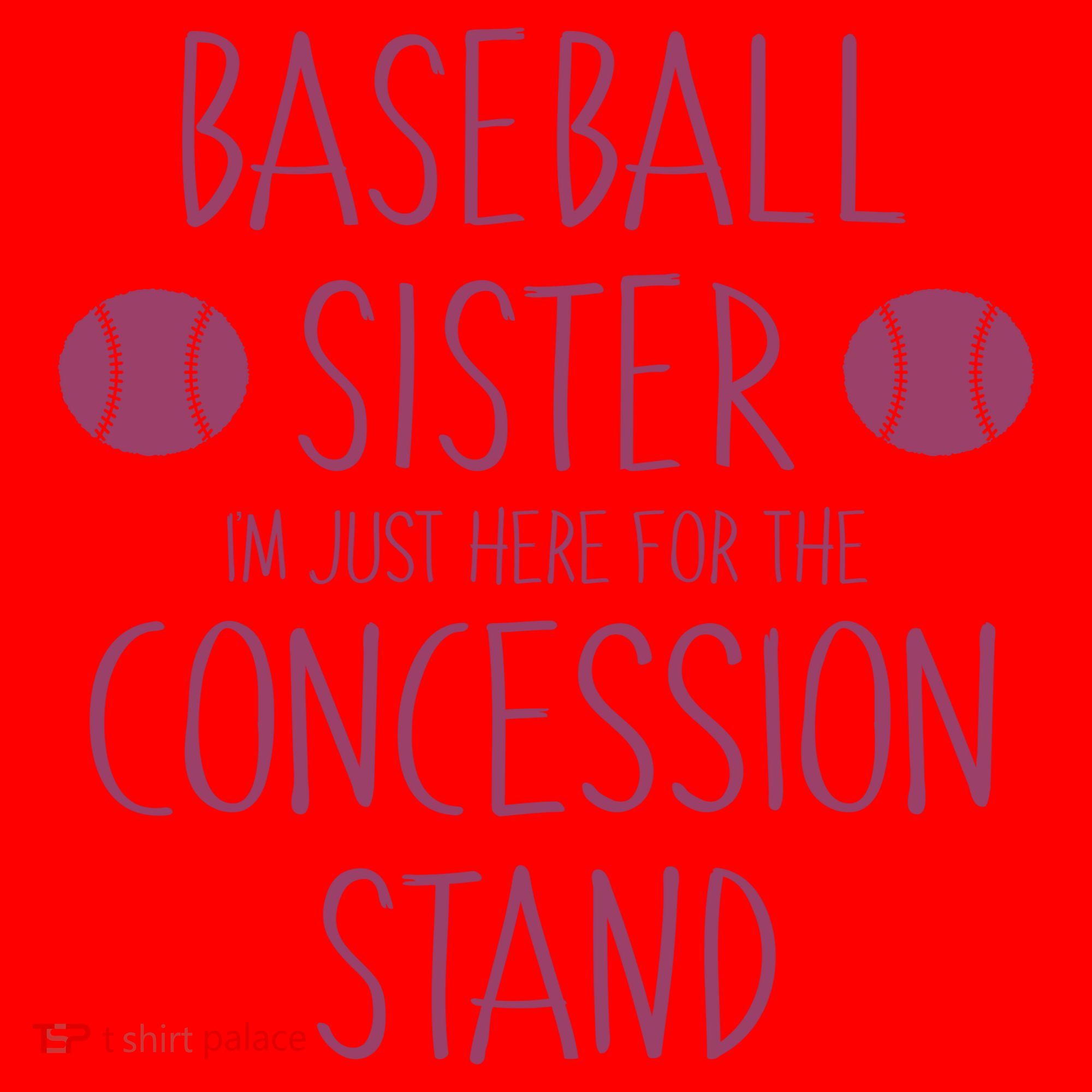 Baseball Sister I'm Just Here For The Concession Stand Santa Hat