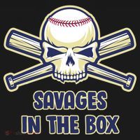 Baseball Skull Savages In The Box Backpack thumb 2