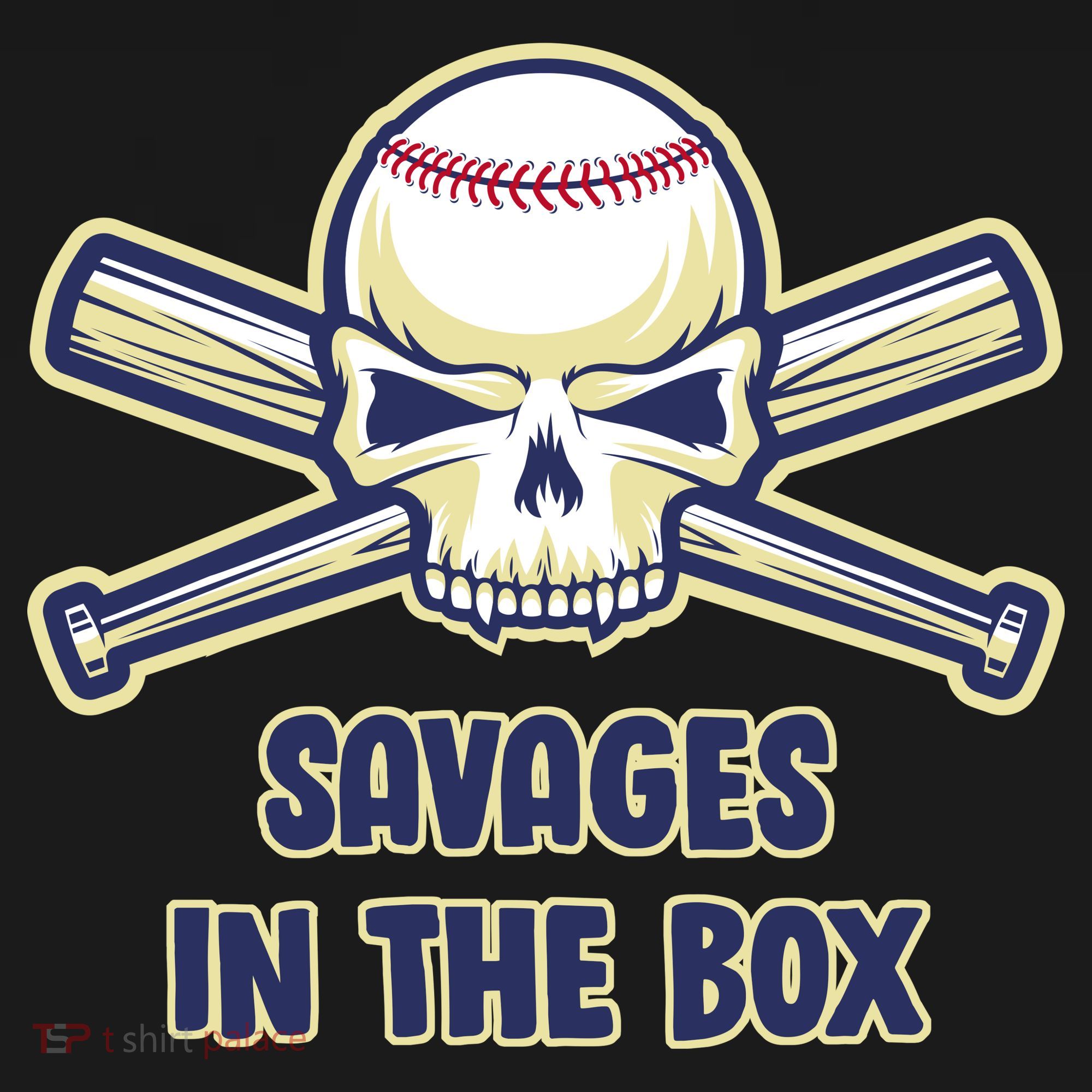 Baseball Skull Savages In The Box Backpack