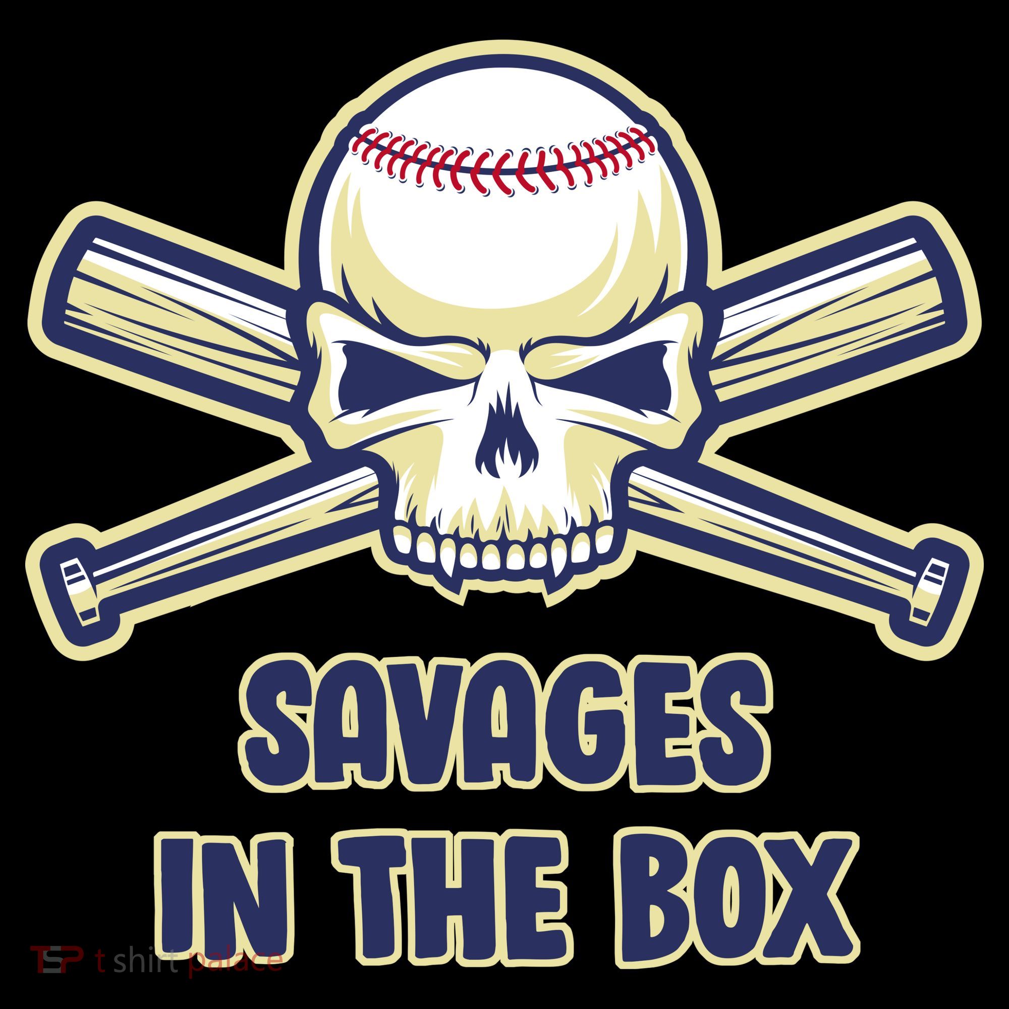 Baseball Skull Savages In The Box Coffee Mug