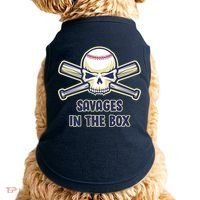 Baseball Skull Savages In The Box Doggie Tank thumb 0