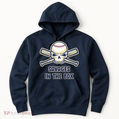 Baseball Skull Savages In The Box Hoodie