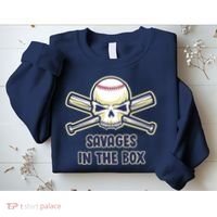 Baseball Skull Savages In The Box Sweatshirt thumb 2