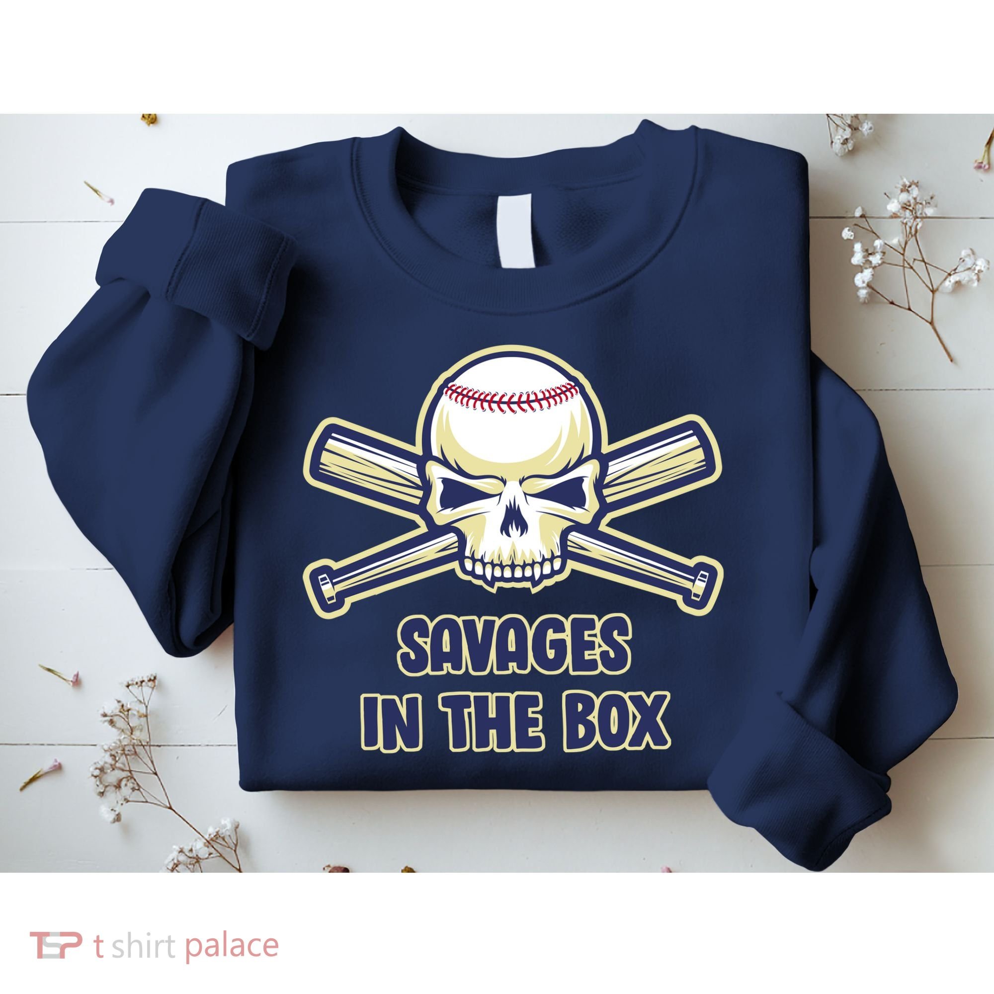 Baseball Skull Savages In The Box Sweatshirt
