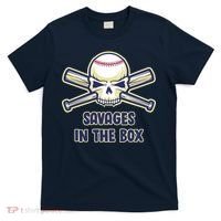 Baseball Skull Savages In The Box T-Shirt thumb 0