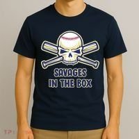 Baseball Skull Savages In The Box T-Shirt thumb 3