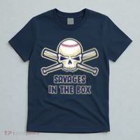 Baseball Skull Savages In The Box T-Shirt thumb 5