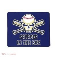 Baseball Skull Savages In The Box Mousepad thumb 0