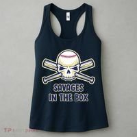 Baseball Skull Savages In The Box Women's Tank Top thumb 3