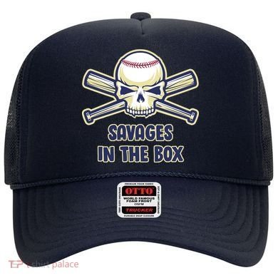 Baseball Skull Savages In The Box Hat