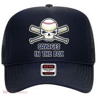 Baseball Skull Savages In The Box Hat thumb 0