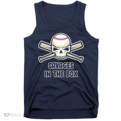 Baseball Skull Savages In The Box Tank Top