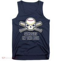 Baseball Skull Savages In The Box Tank Top thumb 0