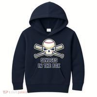 Baseball Skull Savages In The Box Kids Hoodie thumb 0