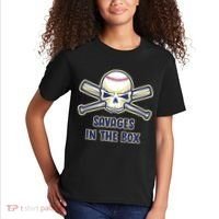 Baseball Skull Savages In The Box Kids T-Shirt thumb 2