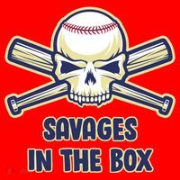 Baseball Skull Savages In The Box Santa Hat thumb 1