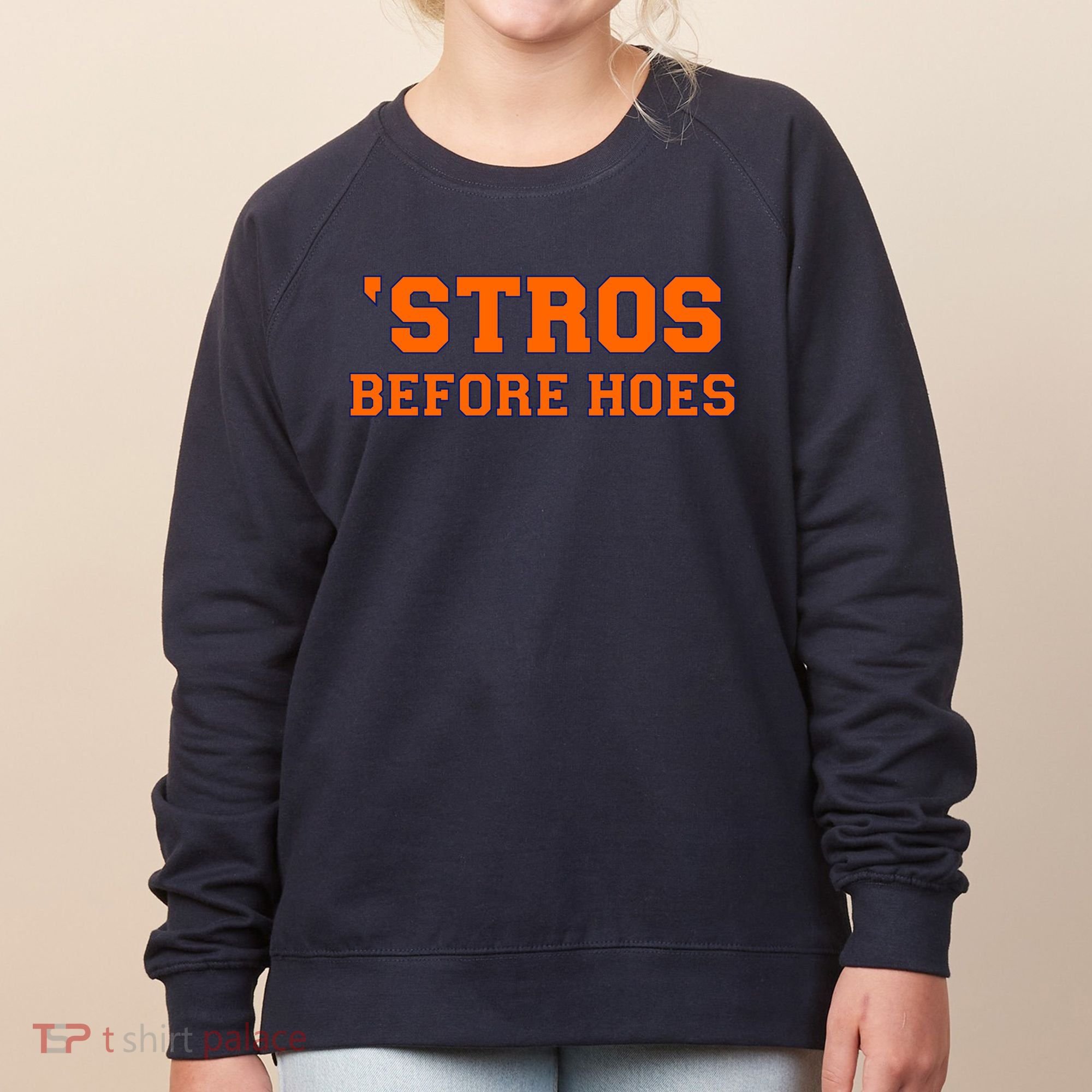 Baseball 'Stros Before Hoes Houston Women's Sweatshirt