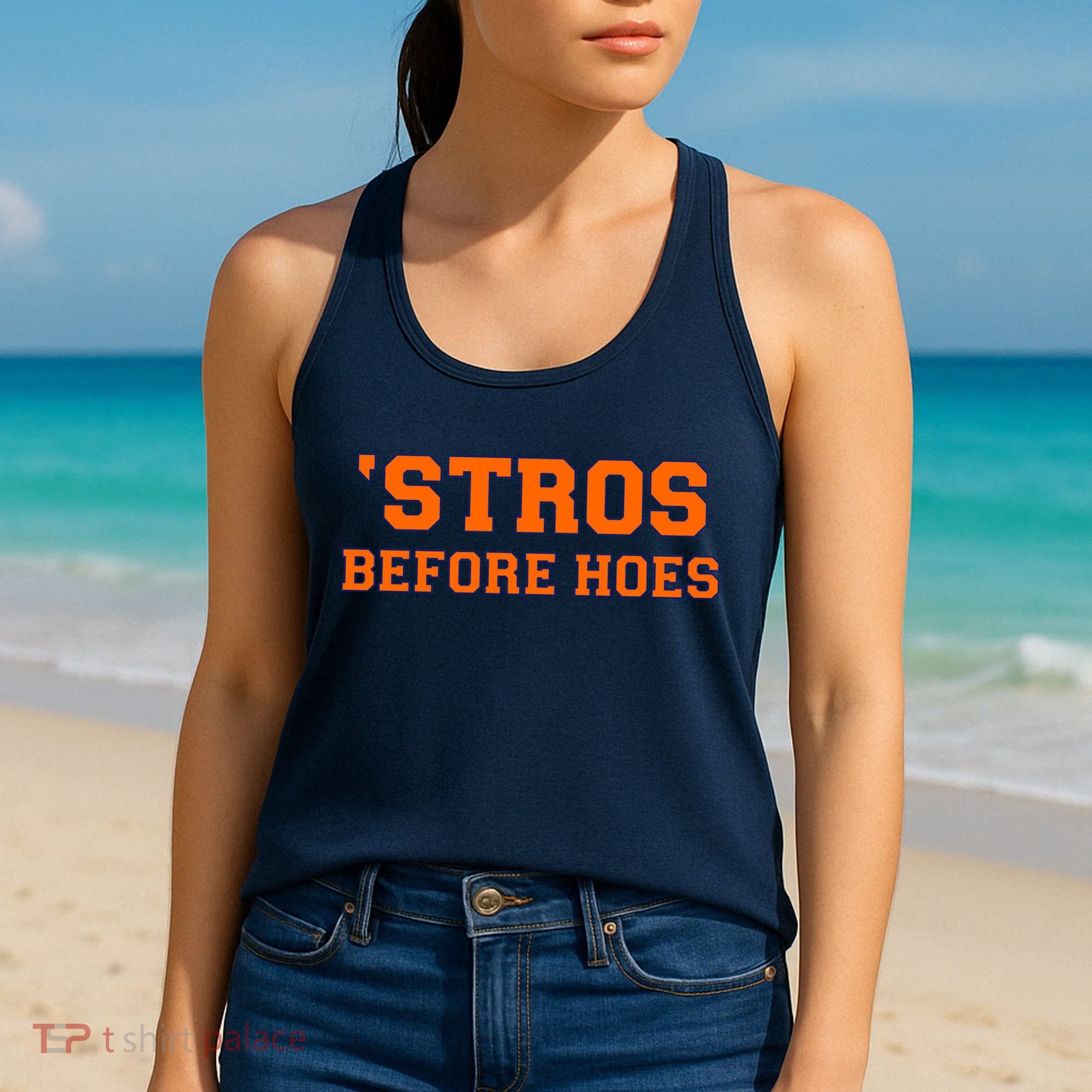 Baseball 'Stros Before Hoes Houston Women's Tank Top