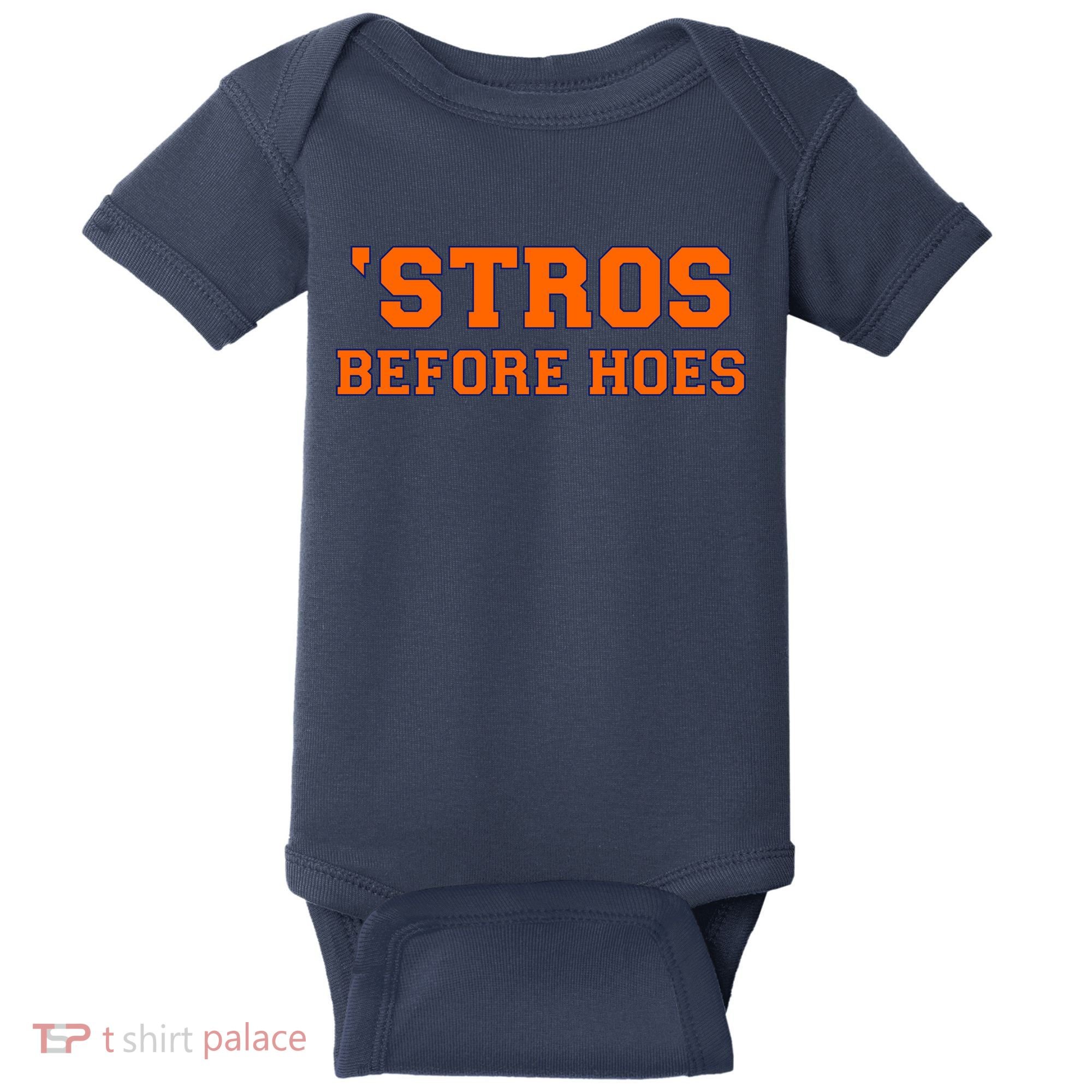 Baseball 'Stros Before Hoes Houston Baby Bodysuit