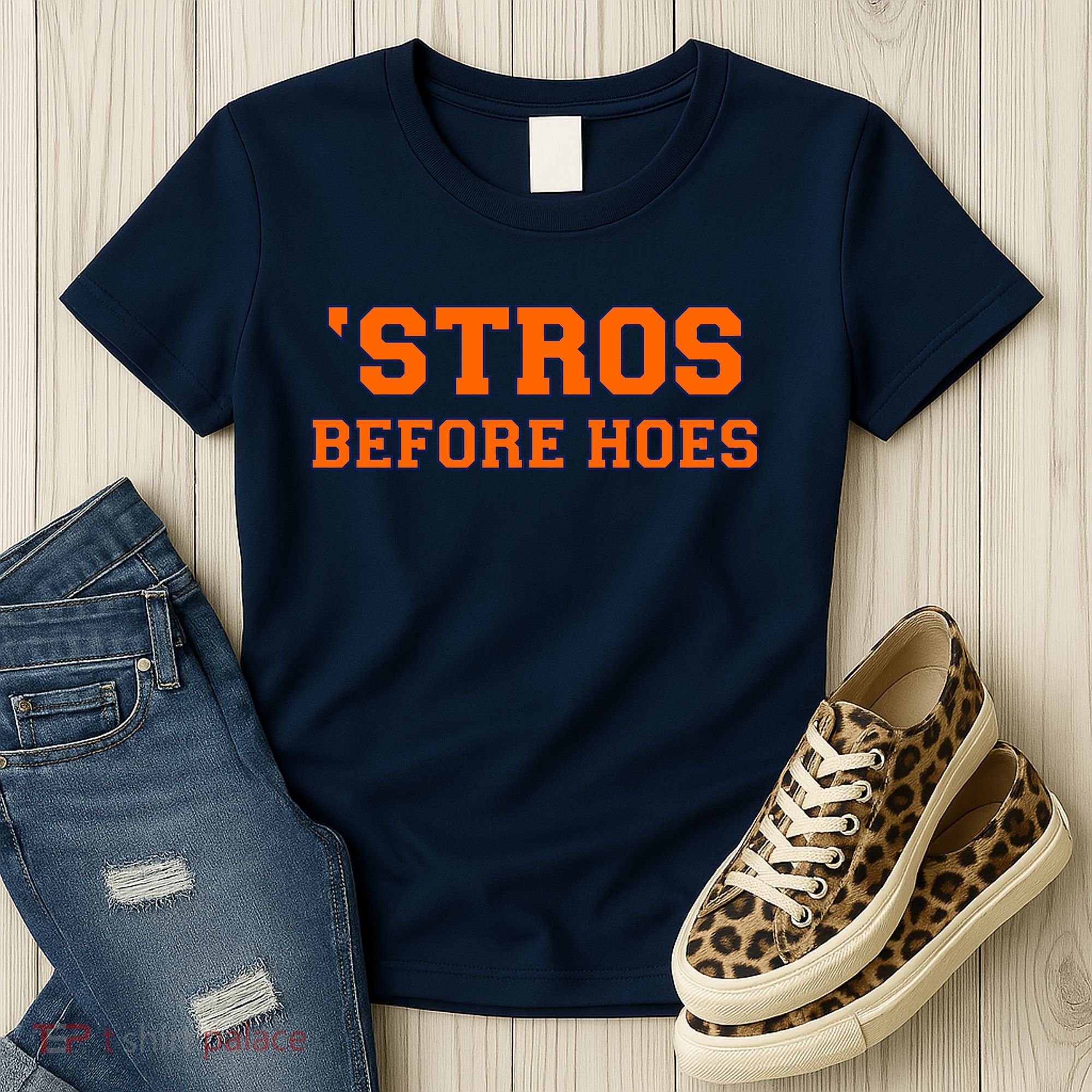 Baseball 'Stros Before Hoes Houston Women's T-Shirt