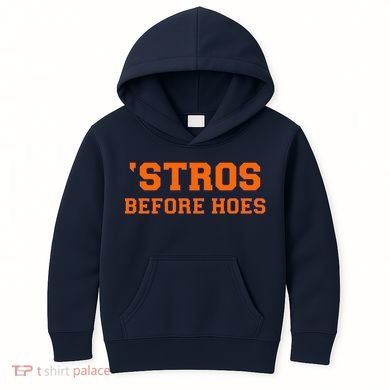 Baseball 'Stros Before Hoes Houston Kids Hoodie
