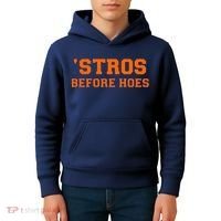 Baseball 'Stros Before Hoes Houston Kids Hoodie thumb 4