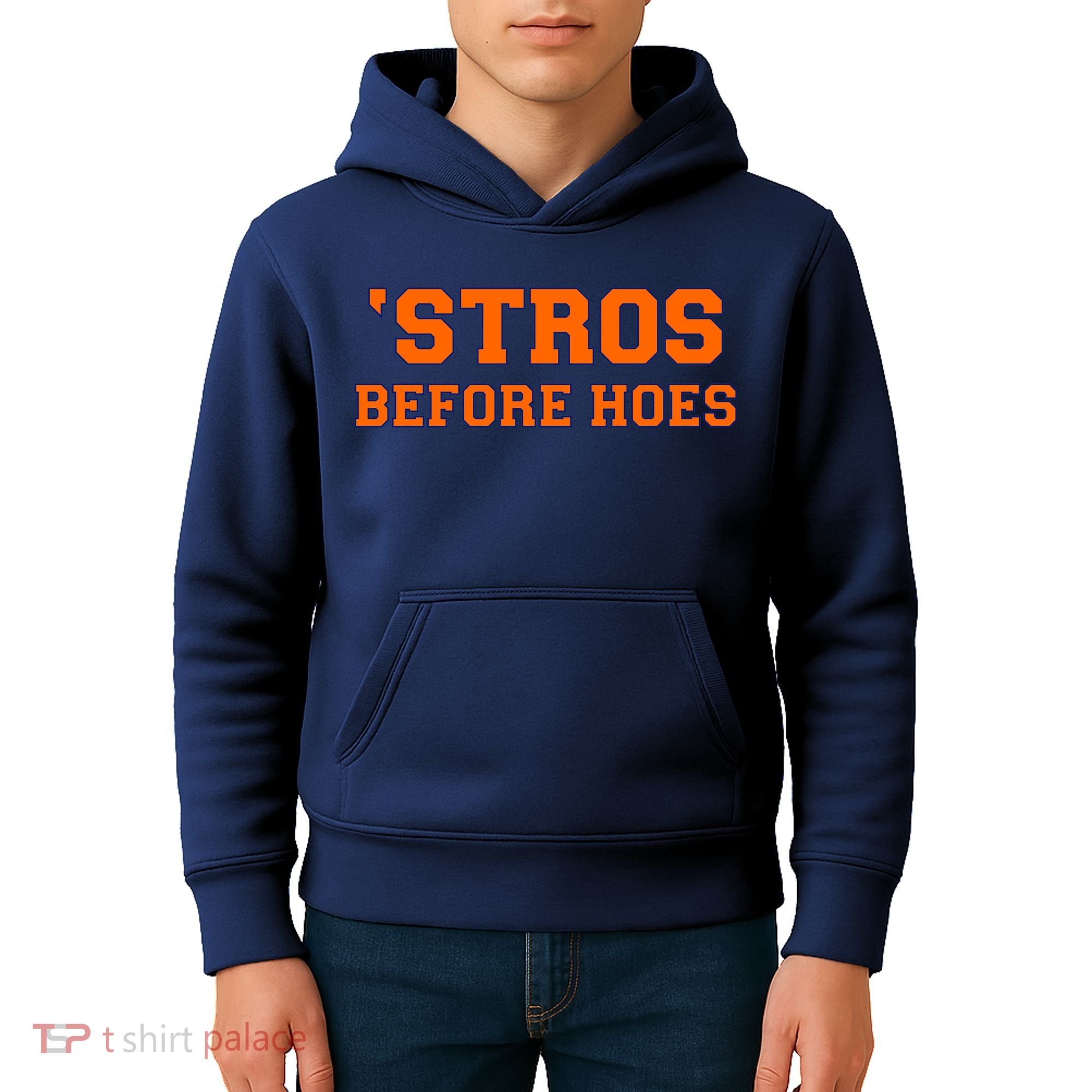 Baseball 'Stros Before Hoes Houston Kids Hoodie