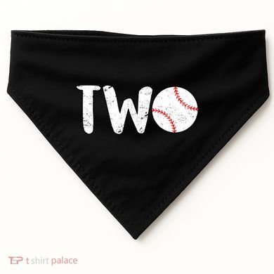 Baseball Two Years Old 2nd Birthday USA-Made Doggie Bandana