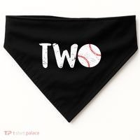 Baseball Two Years Old 2nd Birthday USA-Made Doggie Bandana thumb 0