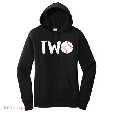 Baseball Two Years Old 2nd Birthday Women's Hoodie