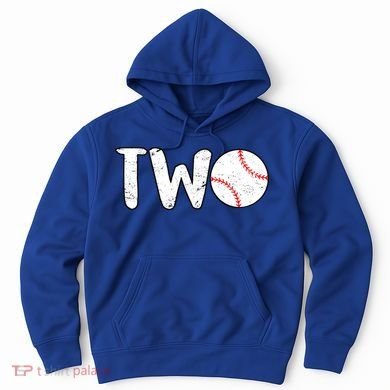 Baseball Two Years Old 2nd Birthday Hoodie