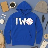 Baseball Two Years Old 2nd Birthday Hoodie thumb 3