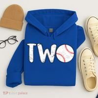 Baseball Two Years Old 2nd Birthday Hoodie thumb 4