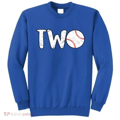 Baseball Two Years Old 2nd Birthday Sweatshirt