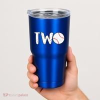 Baseball Two Years Old 2nd Birthday Tumbler thumb 2
