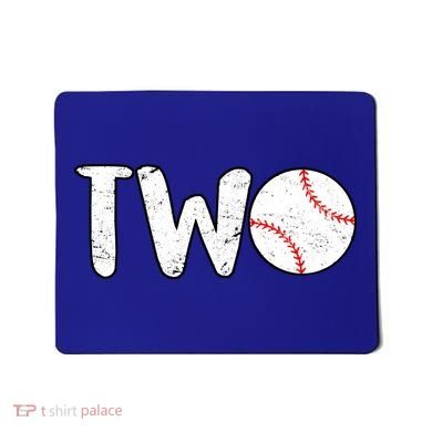Baseball Two Years Old 2nd Birthday Mousepad