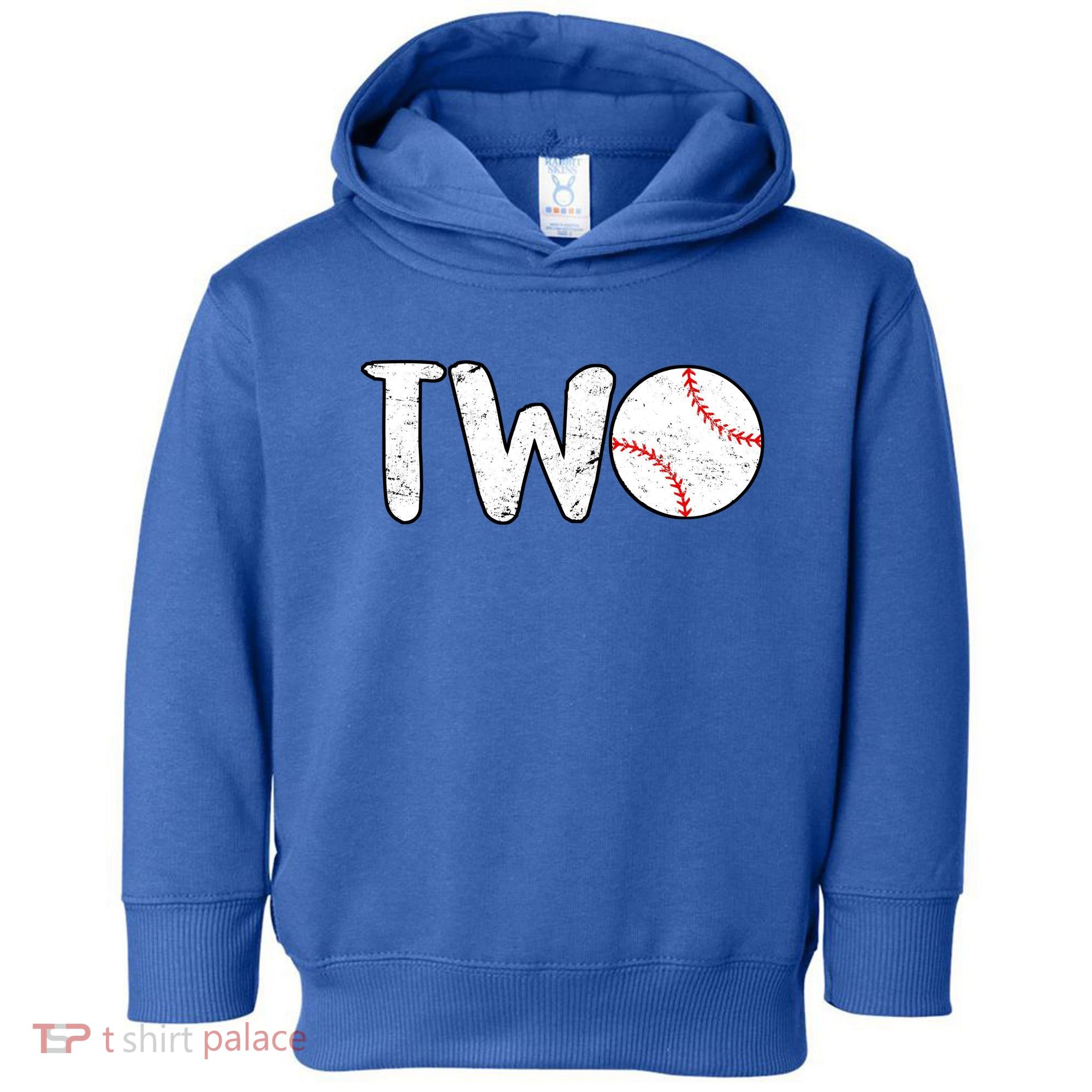 Baseball Two Years Old 2nd Birthday Toddler Hoodie