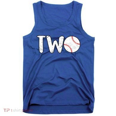 Baseball Two Years Old 2nd Birthday Tank Top