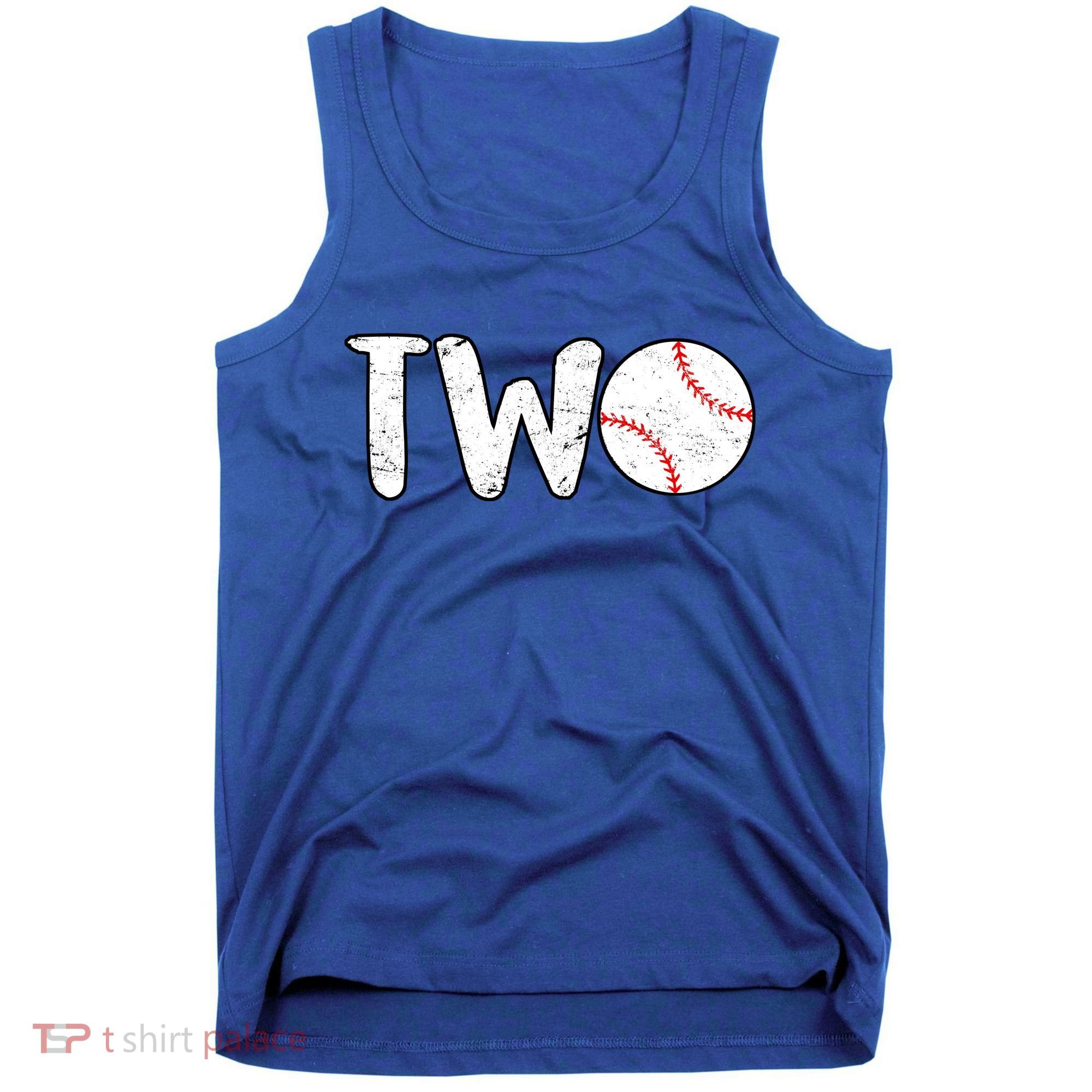 Baseball Two Years Old 2nd Birthday Tank Top