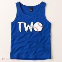 Baseball Two Years Old 2nd Birthday Tank Top thumb 2