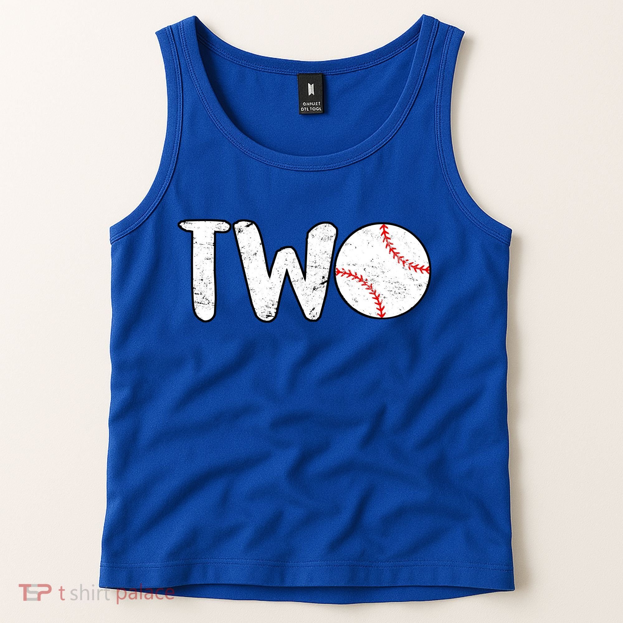 Baseball Two Years Old 2nd Birthday Tank Top