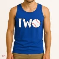 Baseball Two Years Old 2nd Birthday Tank Top thumb 3