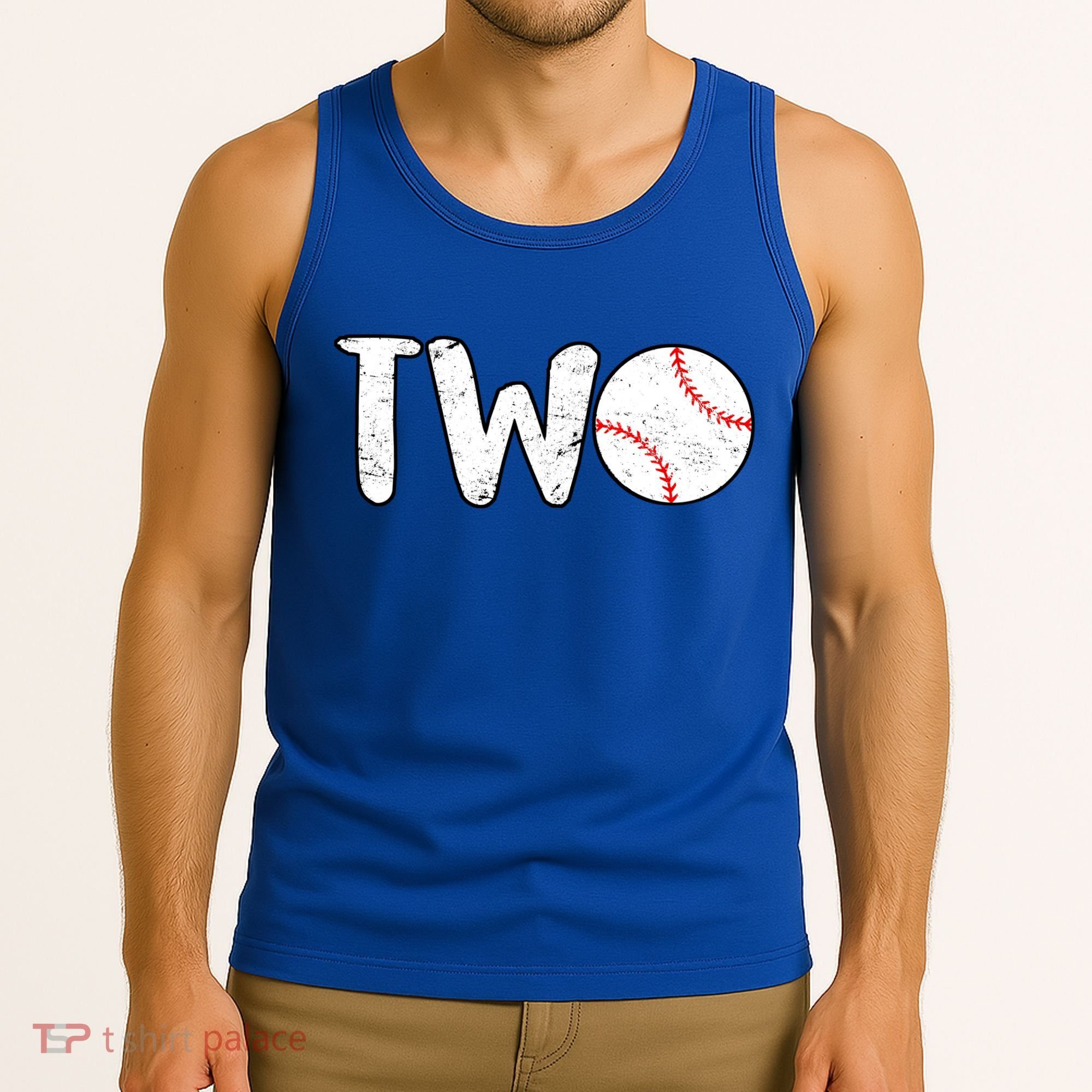 Baseball Two Years Old 2nd Birthday Tank Top