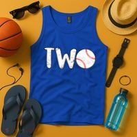 Baseball Two Years Old 2nd Birthday Tank Top thumb 4