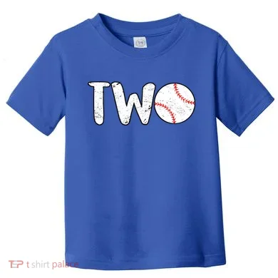 Baseball Two Years Old 2nd Birthday Toddler T-Shirt