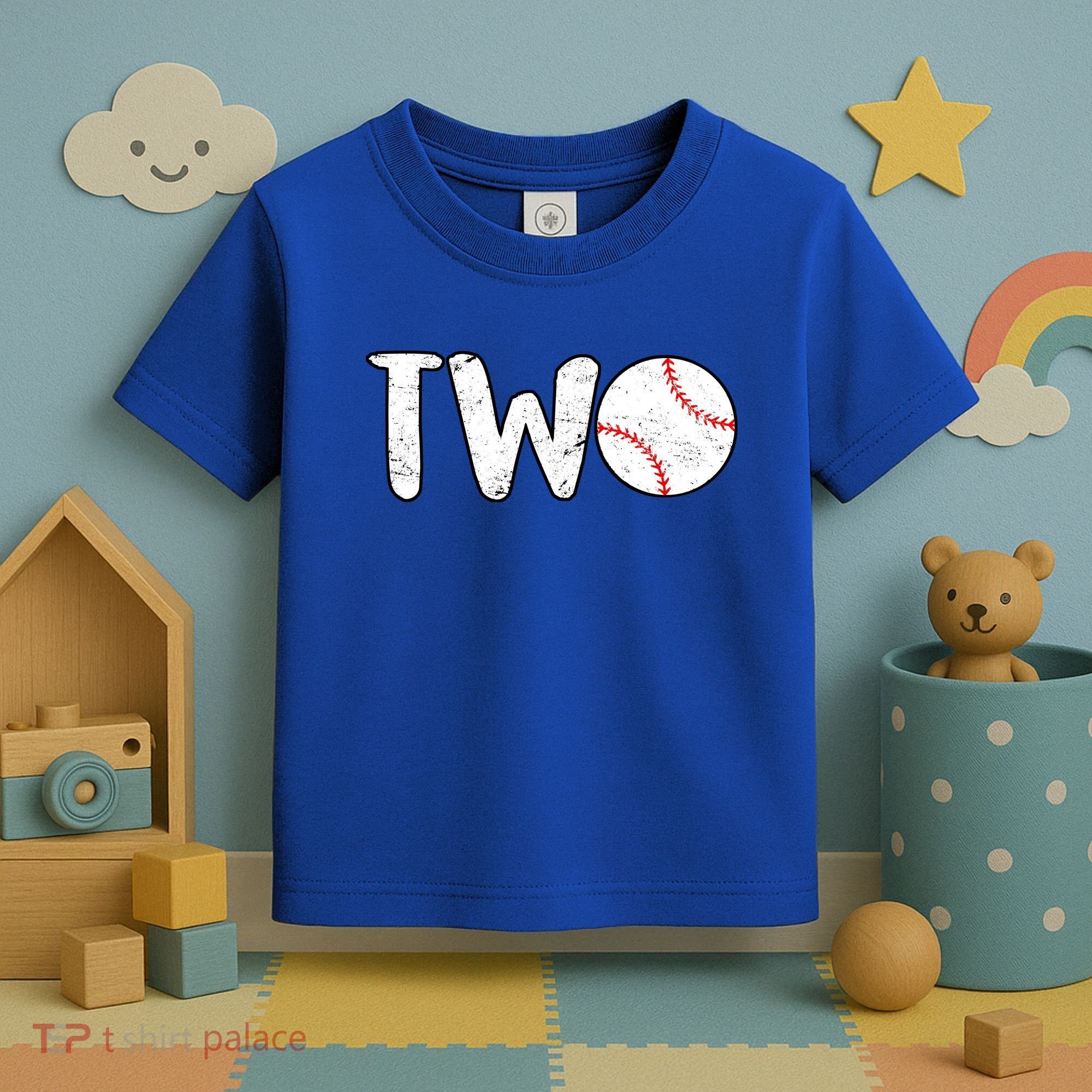 Baseball Two Years Old 2nd Birthday Toddler T-Shirt