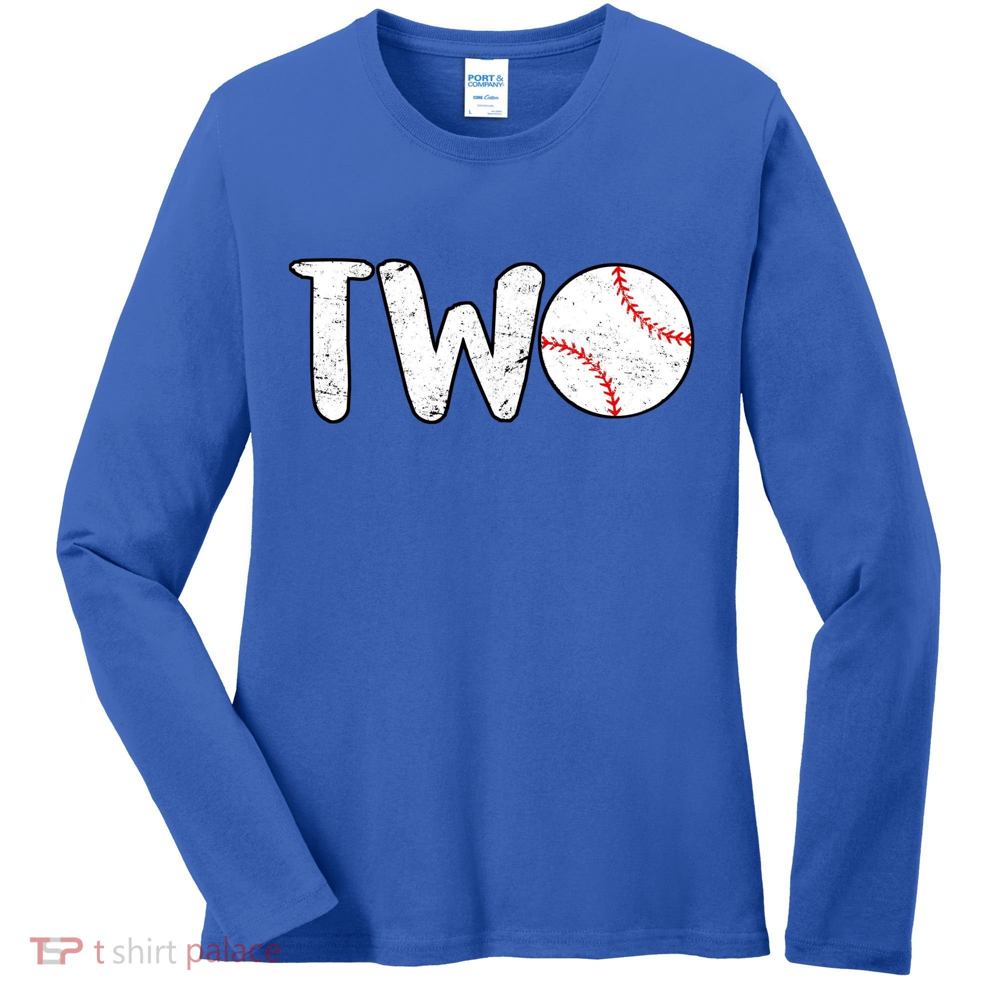 Baseball Two Years Old 2nd Birthday Women's Long Sleeve Shirt