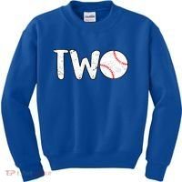 Baseball Two Years Old 2nd Birthday Kids Sweatshirt thumb 0